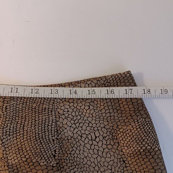 Sunny Leigh Silk Dress Pants Size 14 Beige Animal Print Retro Side Zipper - Picture 7 of 9
